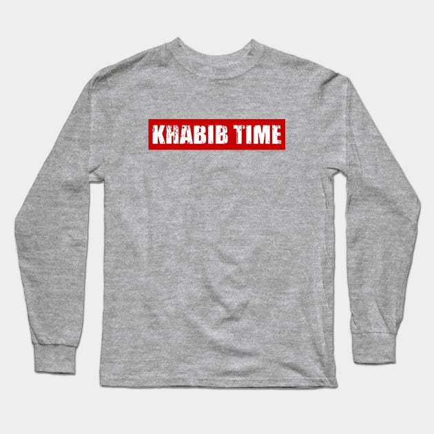 Khabib Time Cool Font Long Sleeve T-Shirt by calvingariz